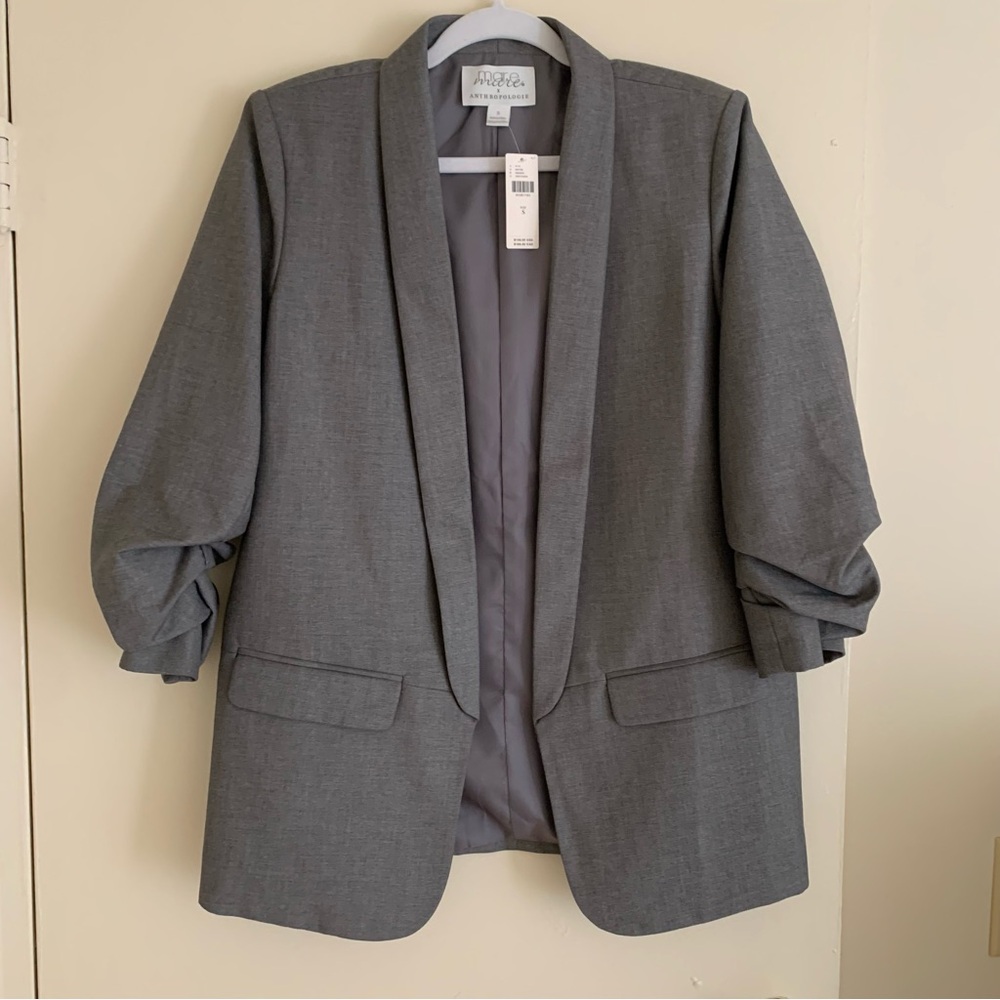 Mare Mare Anthropologie Cinch Sleeve Blazer, Size Small